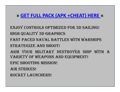 Modern Warship Combat 3D_v1.1 APK CHEAT FREE DOWNLOAD