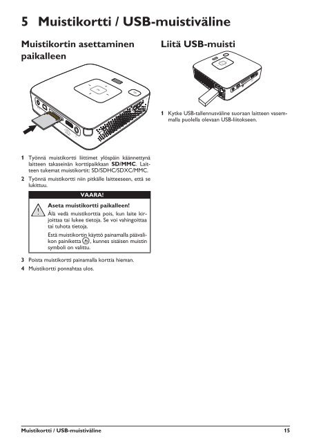 Philips PicoPix Projecteur de poche - Mode d&rsquo;emploi - FIN