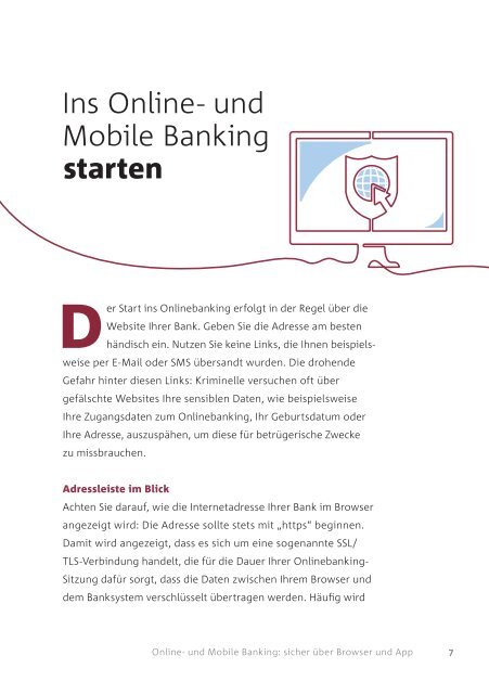 Online- und Mobile Banking: sicher über Browser und App