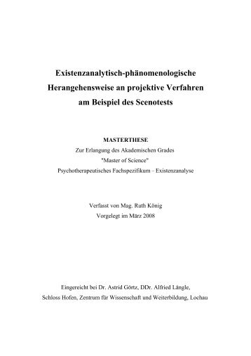 Existenzanalytisch-phänomenologische ... - GLE International