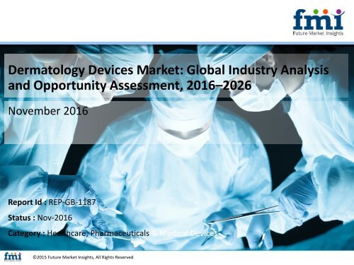 Dermatology Devices Market