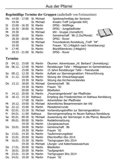 Gemeindebrief - Katholisches Pfarramt Sankt Martin - Rendsburg