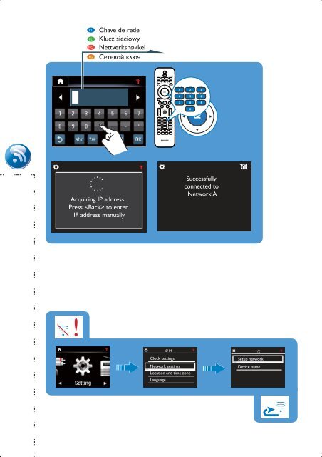 Philips Streamium Microcha&icirc;ne fonctionnant en Wi-Fi - Guide de mise en route - NOR