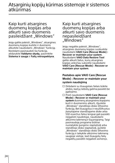 Sony SVE1712M1E - SVE1712M1E Guida alla risoluzione dei problemi Estone