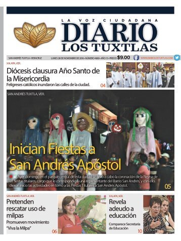 Edición de Diario los Tuxtlas del día 281116