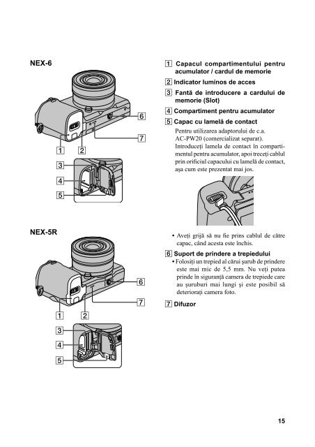 Sony NEX-5RK - NEX-5RK Istruzioni per l'uso Rumeno