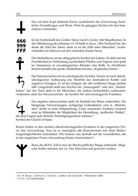 Okkultismus und Satanismus