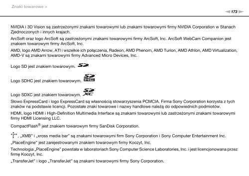 Sony VPCF22S8E - VPCF22S8E Istruzioni per l'uso Polacco