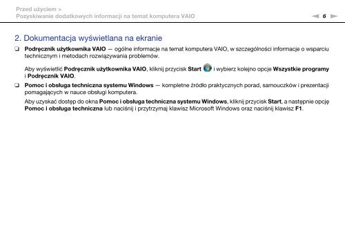 Sony VPCF22S8E - VPCF22S8E Istruzioni per l'uso Polacco