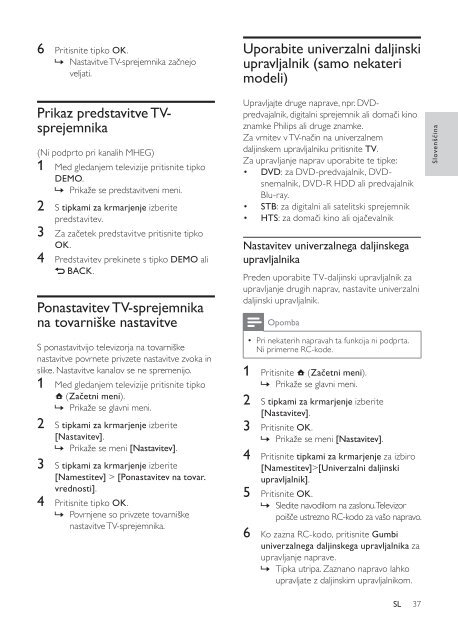 Philips TV LCD - Mode d&rsquo;emploi - SLV