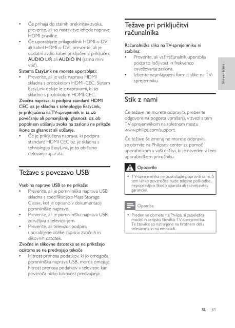 Philips TV LCD - Mode d&rsquo;emploi - SLV