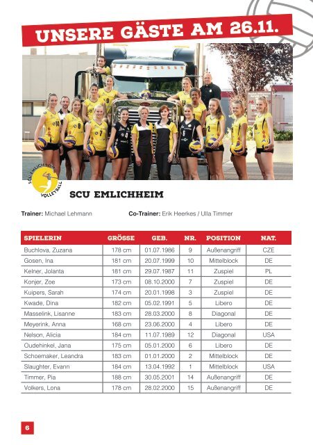 Spieltagsnews Nr. 04 gegen SCU Emlichheim & VCO Schwerin