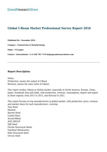 global-i-beam-market-professional-survey-report-2016-grandresearchstore