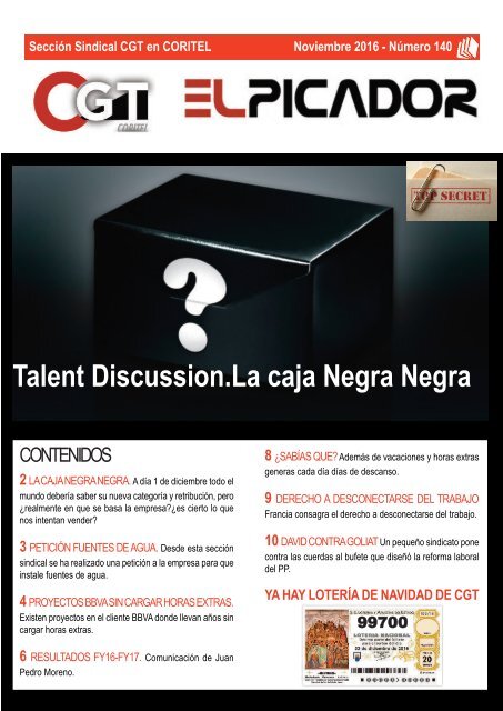 Talent Discussion.La caja Negra Negra
