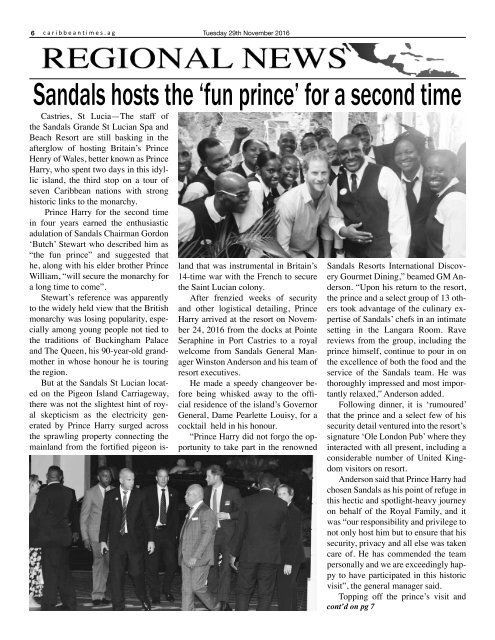 Caribbean Times 46th Issue - Tuesday 29th November 2016