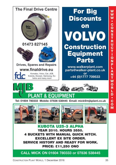 Construction Plant World 1st December 2016