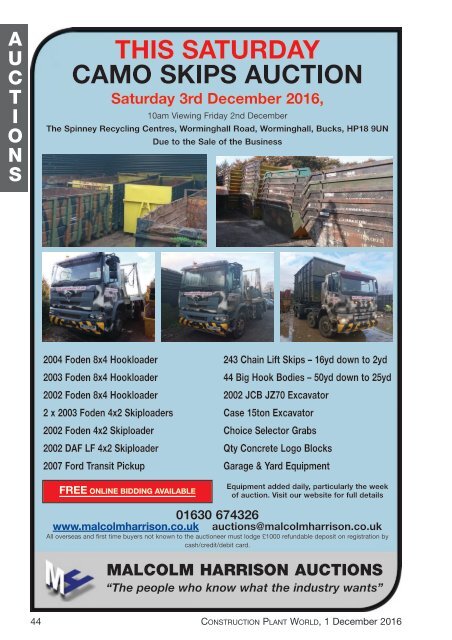 Construction Plant World 1st December 2016