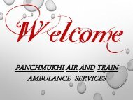 Panchmukhi Air and train ambulance  Services Shimla-Jammu
