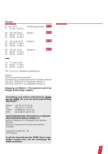 SEMINARE - rombus Akademie Saarbrücken