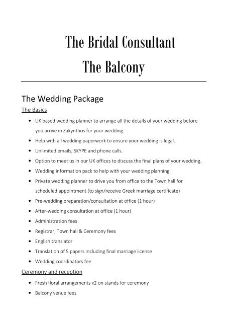 11 Prices Zante The Balcony Wedding And Reception 2017