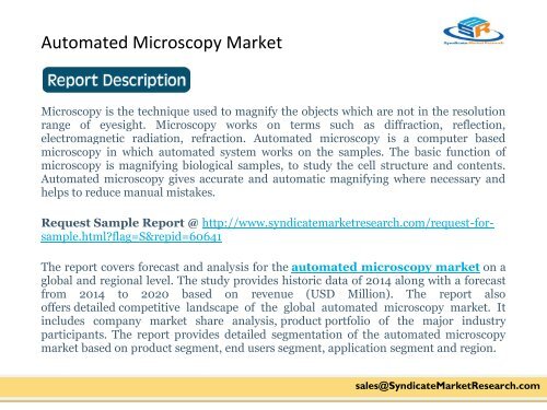 Automated Microscopy Market