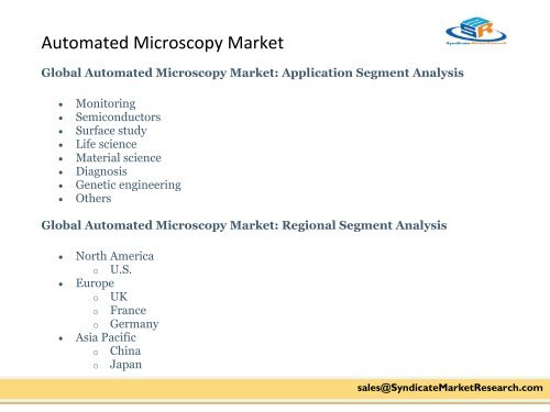 Automated Microscopy Market