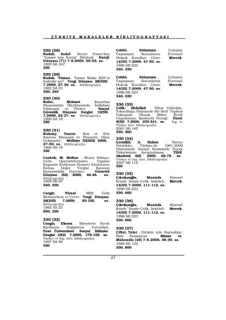 bl‹yografyası - Bibliyografyalar - Milli Kütüphane