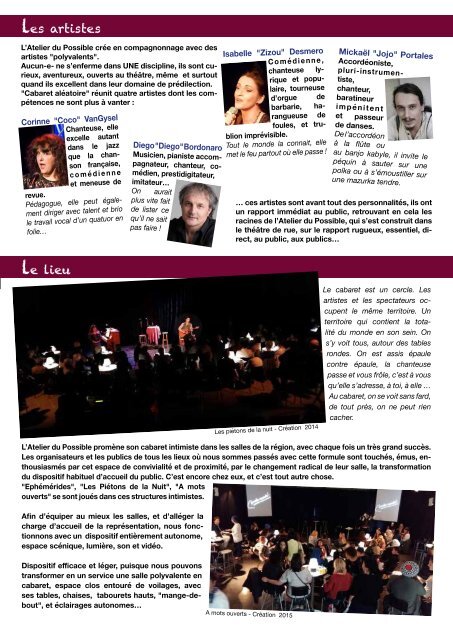 Cabaret Aléatoire / Dossier de présentation