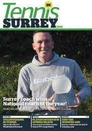 Tennis in Surrey Magazine 2016