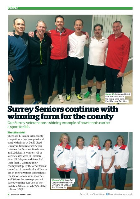 Tennis in Surrey Magazine 2016