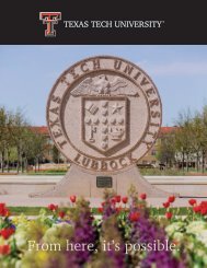 Psychology at Texas Tech University Booklet
