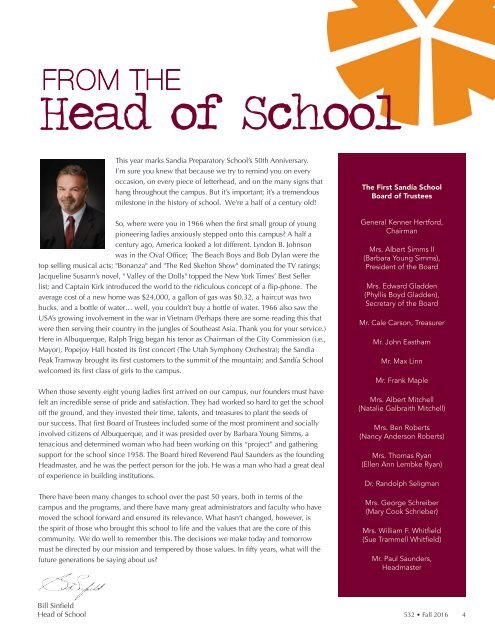 Sandia Prep - 532 Magazine - Fall 2016