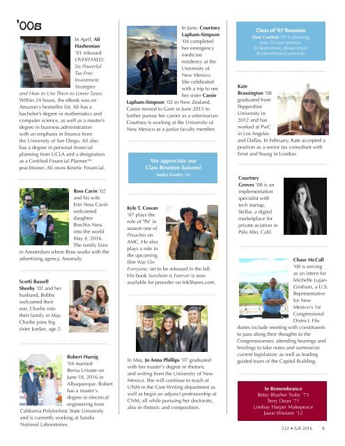 Sandia Prep - 532 Magazine - Fall 2016