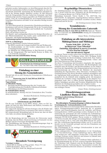 Ausgabe 24/2010 - Verbandsgemeinde Ulmen