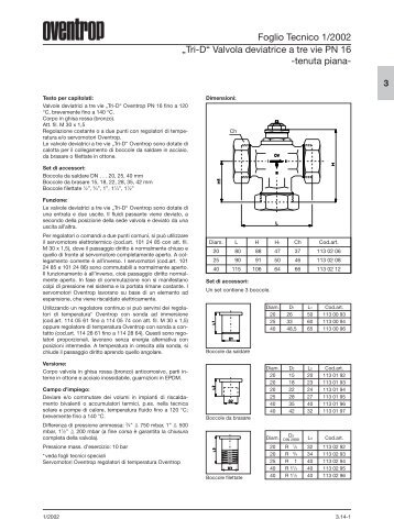 Valvola deviatrice a tre vie PN - Oventrop