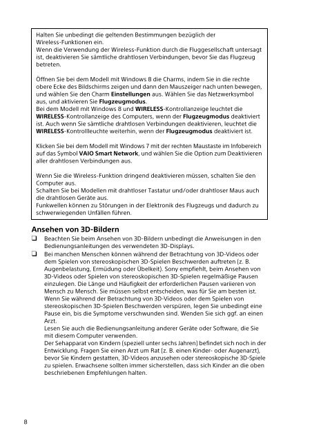 Sony SVF15N1M2R - SVF15N1M2R Documenti garanzia Tedesco