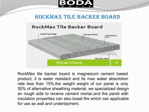RockMaxpan Magnesium Oxide Cement Board