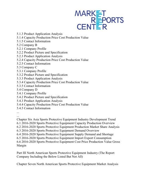 Sports Protective Equipment Market - Global Industry Analysis, Size, Share, Growth and Forecast Report To 2016:Market Reports Center