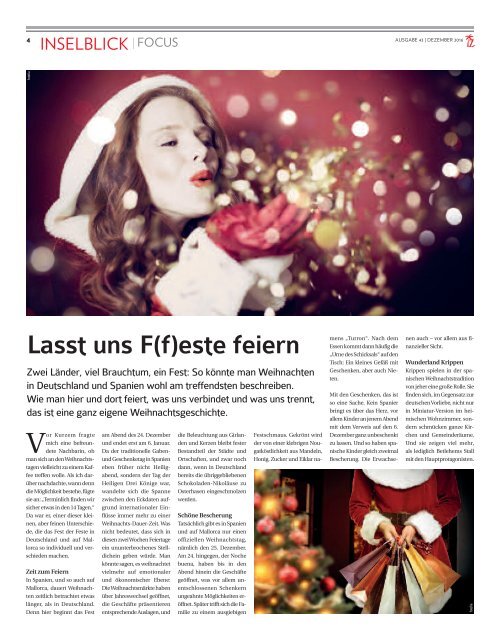 Die Inselzeitung Mallorca Dezember 2016