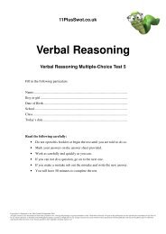 11 Plus Swot Verbal Reasoning Multiple Choice Paper 5