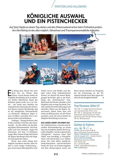 SPORTaktiv Winterguide 2016