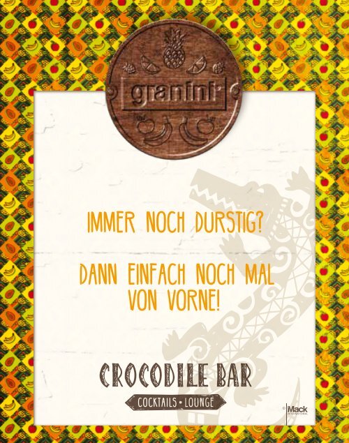 Getraenkekarte Crocodilebar