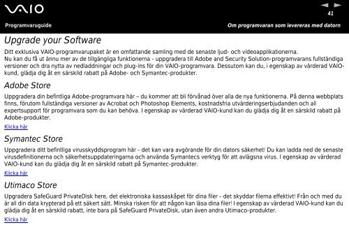 Sony VGN-S2VP - VGN-S2VP Manuale software Svedese