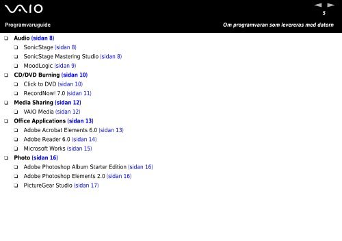 Sony VGN-S2VP - VGN-S2VP Manuale software Svedese