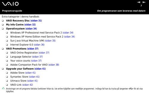 Sony VGN-S2VP - VGN-S2VP Manuale software Svedese