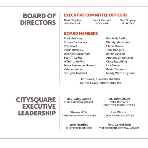 2015 CitySquare Annual Report