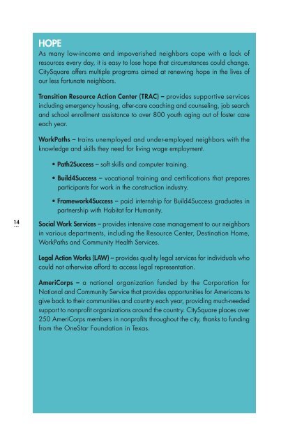 2011 CitySquare Annual Report