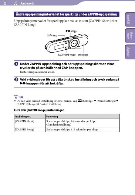 Sony NWZ-B152F - NWZ-B152F Istruzioni per l'uso Svedese