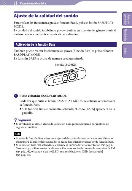 Sony NWZ-B152F - NWZ-B152F Istruzioni per l'uso Spagnolo