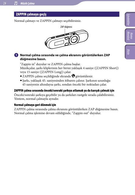 Sony NWZ-B152F - NWZ-B152F Istruzioni per l'uso Turco